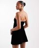 The Frolic The Frolic exclusive velvet embellished bandeau mini dress in black - 4