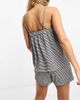 The Frolic The Frolic exclusive zircon tie detail top in black and white textured gingham - part of a set-Multi - 3