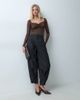 The Frolic The Frolic lace sweetheart neckline top in chocolate-Brown - 2