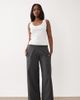 The Frolic The Frolic mid rise elastic waist wide leg pants in charcoal-Gray - 1