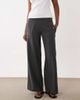 The Frolic The Frolic mid rise elastic waist wide leg pants in charcoal-Gray - 3