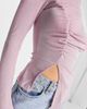 The Frolic The Frolic ruched detail metallic top in pink - 3