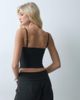 The Frolic The Frolic sequin bust detail structured cami top in black - 4