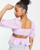 The Frolic The Frolic textured cut-out detail blouse in lilac-Purple - 3