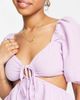 The Frolic The Frolic textured cut-out detail blouse in lilac-Purple - 4