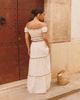 The Frolic The Frolic x Lydia Kara exclusive bardot contrast lettuce edge crop top in cream - part of a set-White - 3