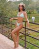 The Frolic The Frolic x Lydia Kara exclusive bikini bottom with bow detail in sage gingham - part of a set-Green - 4