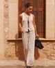 The Frolic The Frolic x Lydia Kara exclusive crochet contrast thread trim wide leg beach pants in cream - part of a set-White - 1