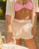 The Frolic The Frolic x Lydia Kara exclusive floral crochet contrast trim beach shorts in cream and pink - part of a set-Multi - 3