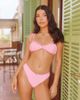 The Frolic The Frolic x Lydia Kara exclusive tie shoulder rose bow trim ruched bikini top pink - part of a set - 1