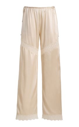 THE GARMENT THE GARMENT Cata LaceTrimmed Silk WideLeg Pants