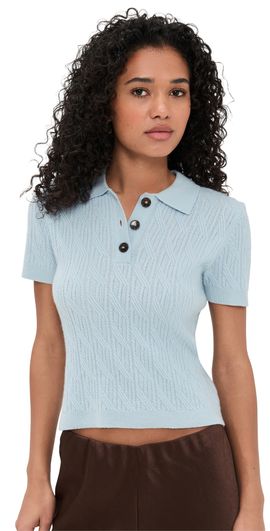 The Garment The Garment Como Cable Mini Polo Light Blue