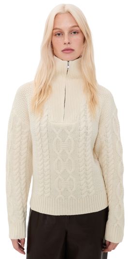 The Garment The Garment Como Zip Sweater Cream