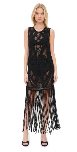 The Garment The Garment Kim Fringed Crochet Dress Black