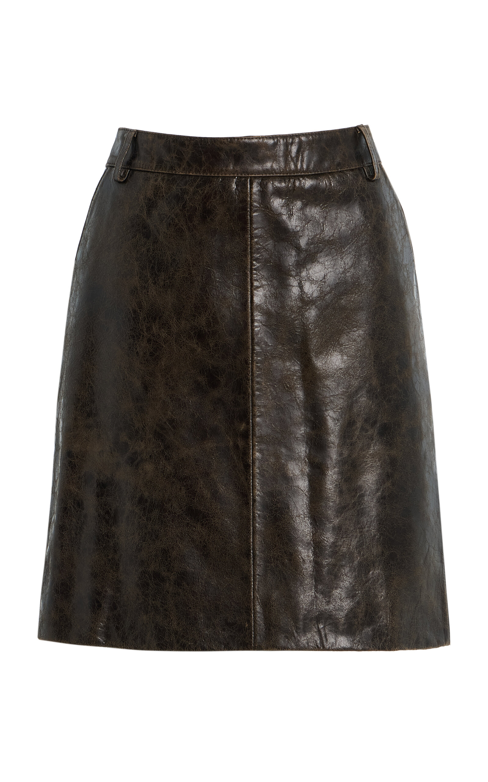THE GARMENT THE GARMENT Margo Leather Mini Skirt Brown UK 12