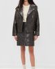 The Garment The Garment Margo Leather Skirt Brown Crunch Effect - 5