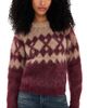 The Garment The Garment Roma Argyle Mohair Sweater Merlot/Raw Artwork - 1