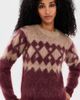 The Garment The Garment Roma Argyle Mohair Sweater Merlot/Raw Artwork - 2
