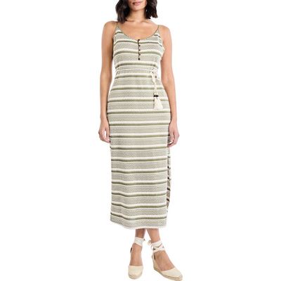 The Good Journey The Good Journey Geometric Stitch Tie Waist Sweater Dress