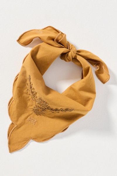 THE GREAT. 100% Cotton Scalloped Bandana