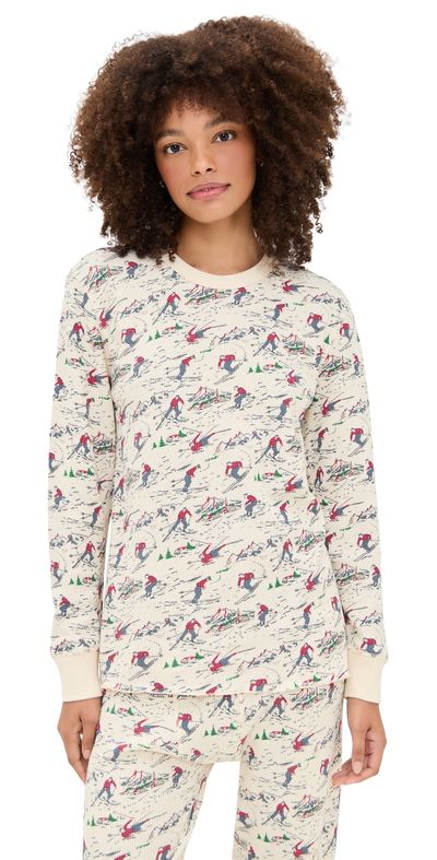 THE GREAT. Outdoors THE GREAT. Outdoors The Classic Crew Thermal Slopeside Print