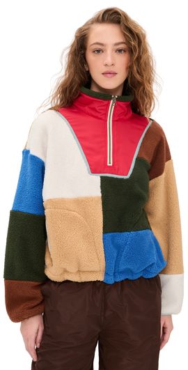 THE GREAT. Outdoors THE GREAT. Outdoors The Plush Color Block Sierra Pullover Canyon Multi