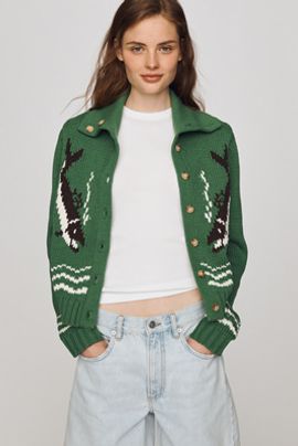 THE GREAT. The Bass Cardigan Sweater