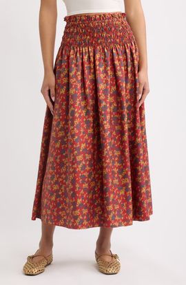 THE GREAT. THE GREAT. Canary Silk Midi Skirt
