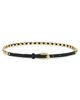 THE GREAT. THE GREAT. Leather Beaded Belt Black with Gold - 1