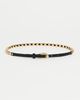 THE GREAT. THE GREAT. Leather Beaded Belt Black with Gold - 2