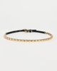 THE GREAT. THE GREAT. Leather Beaded Belt Black with Gold - 4