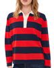 THE GREAT. THE GREAT. The Academy Polo Sweater Hot Red League Stripe - 1