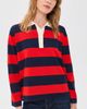 THE GREAT. THE GREAT. The Academy Polo Sweater Hot Red League Stripe - 2