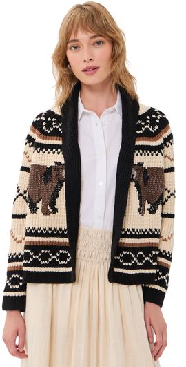 THE GREAT. THE GREAT. The Bear Lodge Cardigan Black