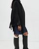 THE GREAT. THE GREAT. The Big Sweater Fringe Scarf Black One - 4