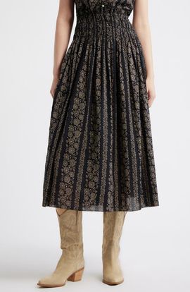 THE GREAT. THE GREAT. The Canary Print Midi Skirt