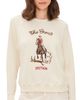 THE GREAT. THE GREAT. The College Stetson Graphic Sweatshirt Washed White - 1