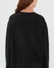 THE GREAT. THE GREAT. The Colorblock Plush Chalet Sweatshirt Almost Black - 3