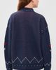 THE GREAT. THE GREAT. The Fisherman Lace Up Pullover Navy - 3
