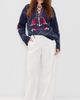 THE GREAT. THE GREAT. The Fisherman Lace Up Pullover Navy - 5