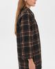 THE GREAT. THE GREAT. The Fringe Coat Caramel And Black Frontier Plaid - 4