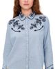 THE GREAT. THE GREAT. THE GREAT x Stetson The Chambray Embroidered Western Shirt Chambray - 1