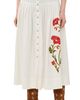 THE GREAT. THE GREAT. THE GREAT x Stetson The Western Embroidered Highland Skirt Cream w/ Chambray Mix Multi - 1