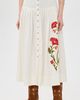 THE GREAT. THE GREAT. THE GREAT x Stetson The Western Embroidered Highland Skirt Cream w/ Chambray Mix Multi - 2