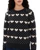 THE GREAT. THE GREAT. The Heart Crewneck Black w/ Pearl - 1