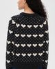 THE GREAT. THE GREAT. The Heart Crewneck Black w/ Pearl - 3