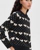 THE GREAT. THE GREAT. The Heart Crewneck Black w/ Pearl - 4