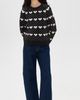THE GREAT. THE GREAT. The Heart Crewneck Black w/ Pearl - 5