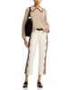 The Great. The Great. The Lace Print Wayn High Rise Cropped Jeans in Cream with Brown - 2