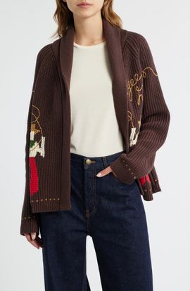 THE GREAT. THE GREAT. The Lasso Lodge Cotton Blend Cardigan